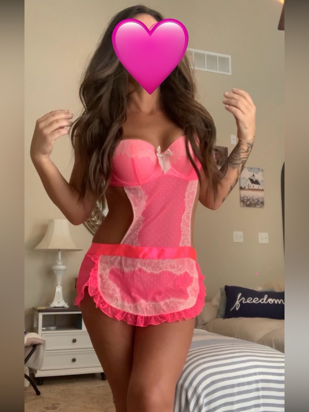 🍧Candy Pink Rare Vintage Sexy Little Things French Maid by Victoria’s Secret